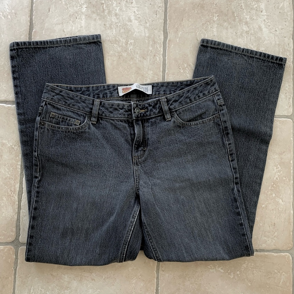 Route 66 Cotton Low Rise Dark Gray Boot Cut Denim Jeans